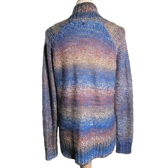 PrAna Claus Blue Knit Pullover Wool Blend Nordic Sweater Women's Small - Picture 5 of 11